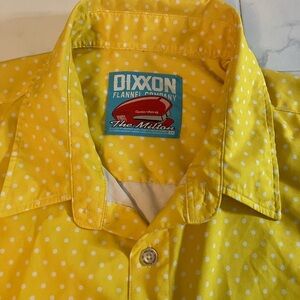 Dixxon the Milton yellow polka dot button up collared shirt. EUC!